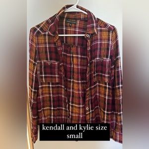 kendall and kylie flannel size small